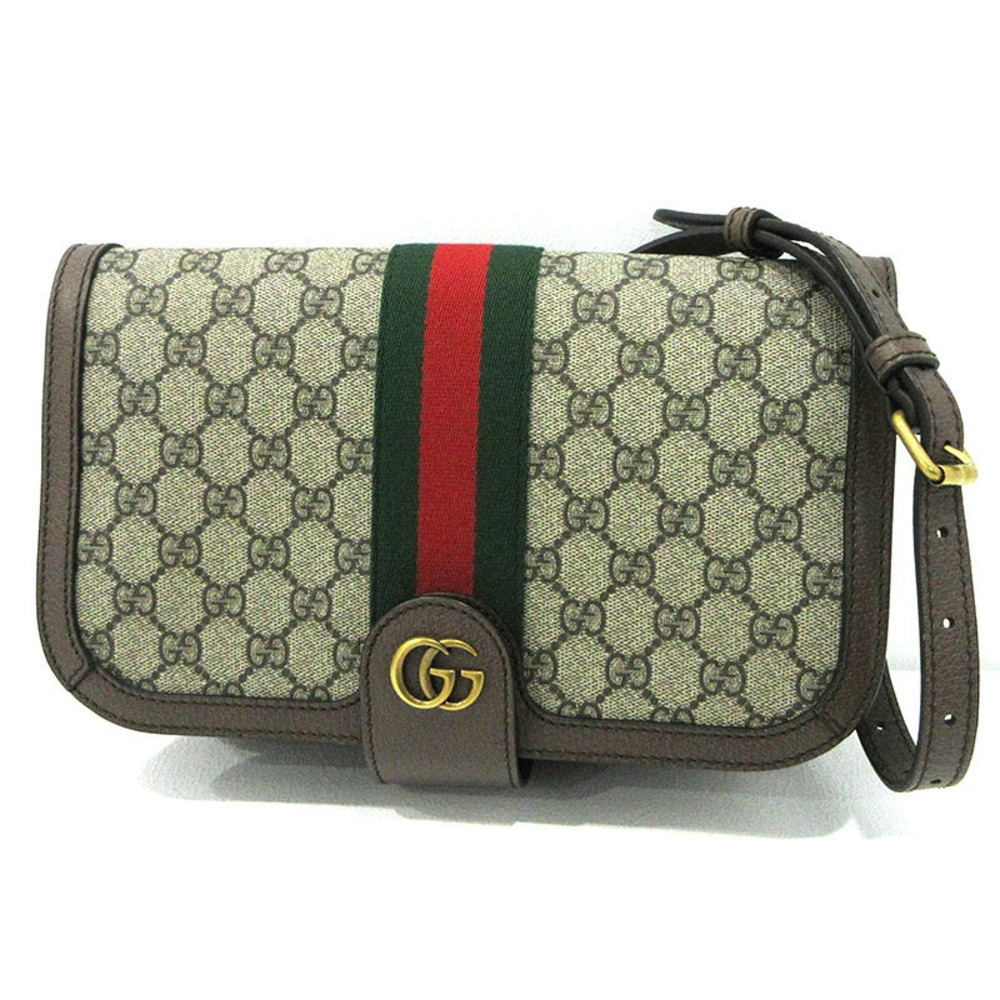 Gucci GG Supreme Sherry Ophidia Shoulder Bag Beige Cream